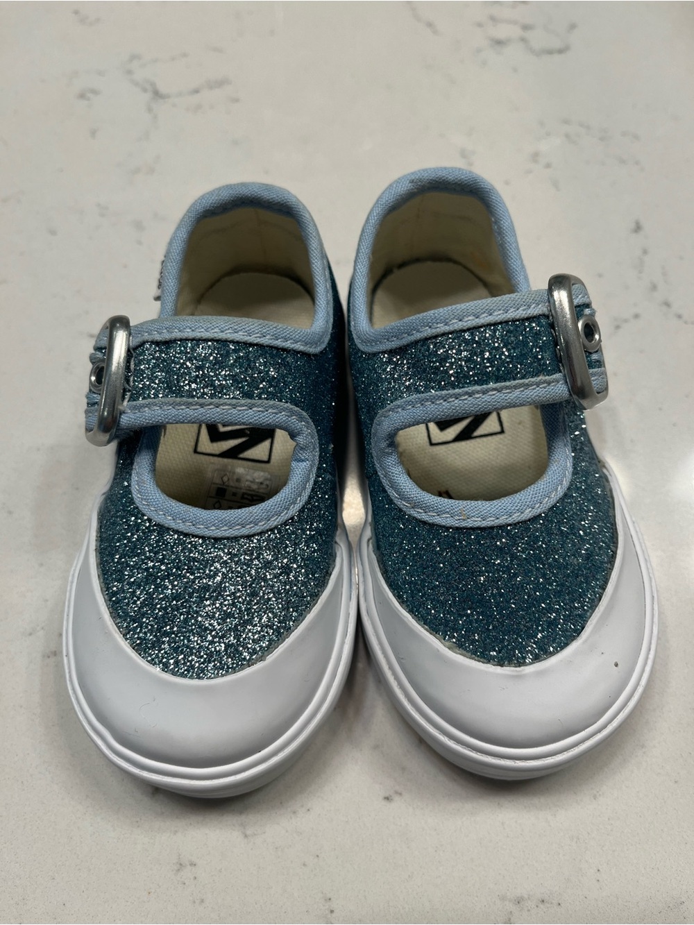 Vans Kids Glitter Mary Janes - Teal